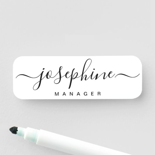 Salonbedrijf Eenvoudige Elegante Aangepaste script Naamplaatje (In situ)