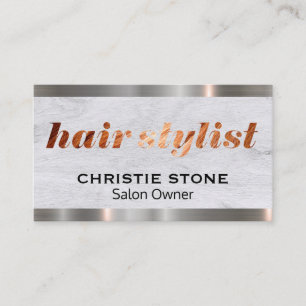 Saloneigenaar   Hair Stylist Logo Type Visitekaartje
