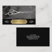 Salonschaar | Marmer | Goud Metaal Visitekaartje (Voorkant / Achterkant)