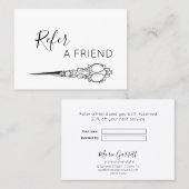 salonschaar Verwijs een vriend Aanbevelingskaartje (Voorkant / Achterkant)