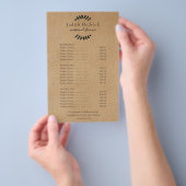 Salonservice Menu van Kraft met Laurierbladeren in (Hand)
