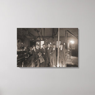 Saloon Bar Interior Mannen Man Cave 1890's Fotopub Canvas Afdruk