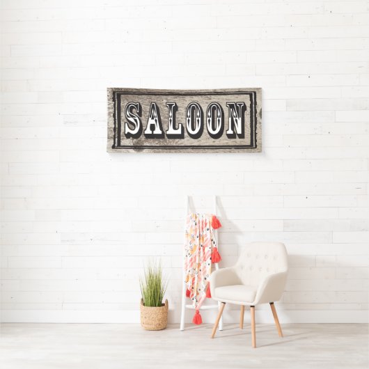 Saloon-bord voor Wilde West-Thema Spandoek (Insitu)