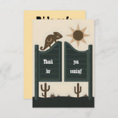 Saloon Deuren Kameleon Bedankkaart (Voorkant / Achterkant)