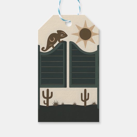 Saloon Door Chameleon Cadeaulabel (Voorkant)