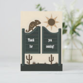 Saloon Doors Chameleon Bedankkaart (Staand voorkant)