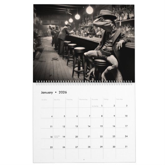 Saloon Safari Calendar Kalender (Jan 2026)