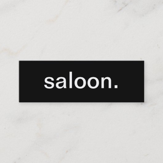 Saloon Visitekaartje (Voorkant)