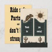 Saloondeuren Kameleon Bedankkaart (Voorkant / Achterkant)