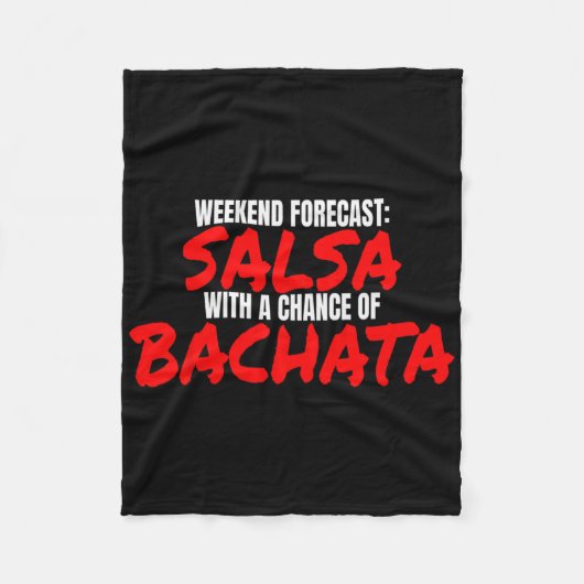 Salsa Bachata Dance Weekend Forecast Bachata Salsa Fleece Deken (Voorkant)