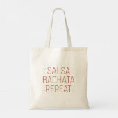 Salsa Bachata Herhaling Latijnse Dans Tote Tas (Achterkant)