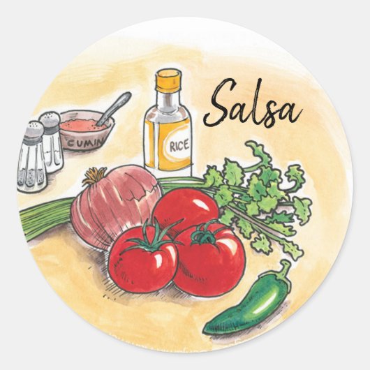 Salsa Ball Canning Label (Voorkant)