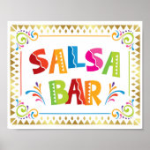 SALSA BAR Fiesta Party Sign Print (Voorkant)