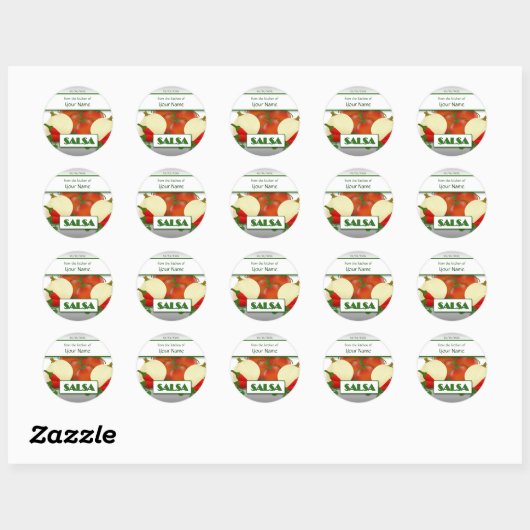 Salsa Canning Custom Sticker Label (Vel)