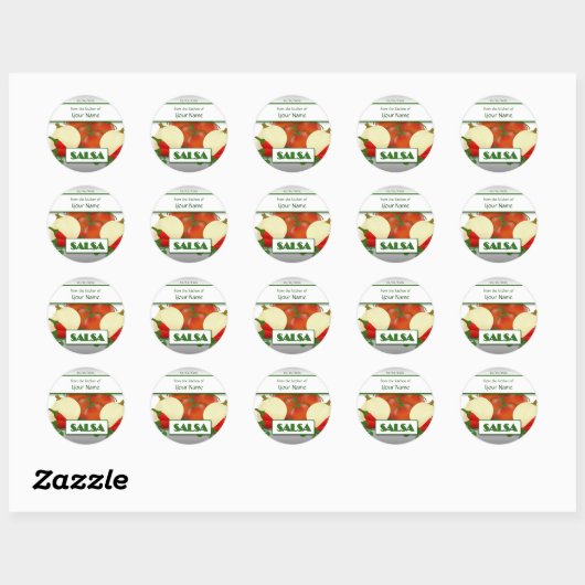 Salsa Canning Custom Sticker Label (Vel)