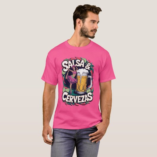 Salsa & Cervezas T-shirt (Voorkant volledig)