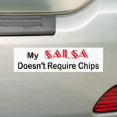 "Salsa chips" bumpersticker (Op auto)
