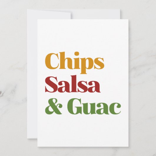 Salsa Chips en Guac Bedankkaart (Voorkant)