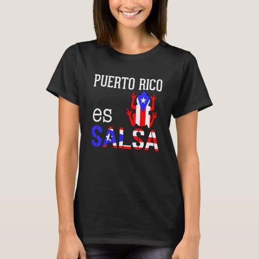 Salsa Coqui Puerto Rico Boricua Puerto Rican Pr SA T-shirt (Voorkant)