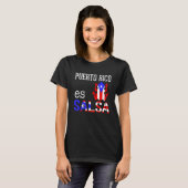 Salsa Coqui Puerto Rico Boricua Puerto Rican Pr SA T-shirt (Voorkant volledig)