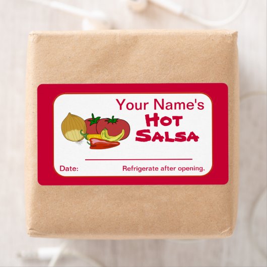 Salsa Custom Canning Jar Stickers gepersonaliseerd (Insitu)