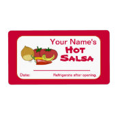 Salsa Custom Canning Jar Stickers gepersonaliseerd (Voorkant)