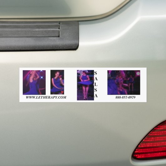 SALSA DANCE AFBEELDINGEN BUMPERSTICKER (Op auto)