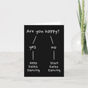 Salsa Dance ben je blij met het dansende Latijn Da Kaart