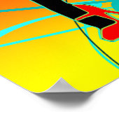 Salsa Dance Couple Neon Colors Poster (Hoek)