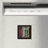 Salsa dance Eat Sleep Repeat Funny Retro Gift Magneet (Insitu (Vaatwasser))