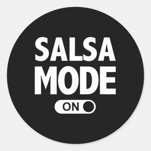 Salsa Dance Funny Dansingsmodus aan Ronde Sticker (Voorkant)