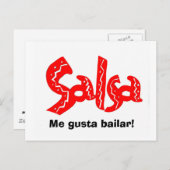 Salsa Dance Logo Products! Briefkaart (Voorkant / Achterkant)