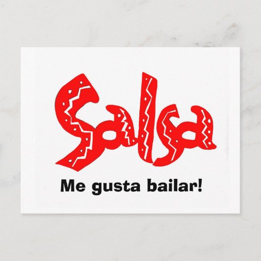 Salsa Dance Logo Products! Briefkaart (Voorkant)