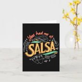 Salsa Dance Love Salsa Dance Dancer Gifts Dancing Kaart (Gele Bloem)