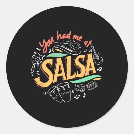 Salsa Dance Love Salsa Dance Dancer Gifts Dancing Ronde Sticker (Voorkant)