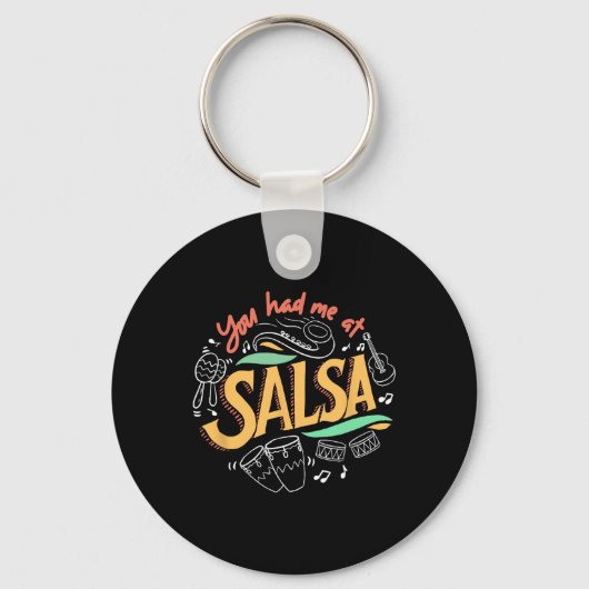 Salsa Dance Love Salsa Dance Dancer Gifts Dancing Sleutelhanger (Voorkant)