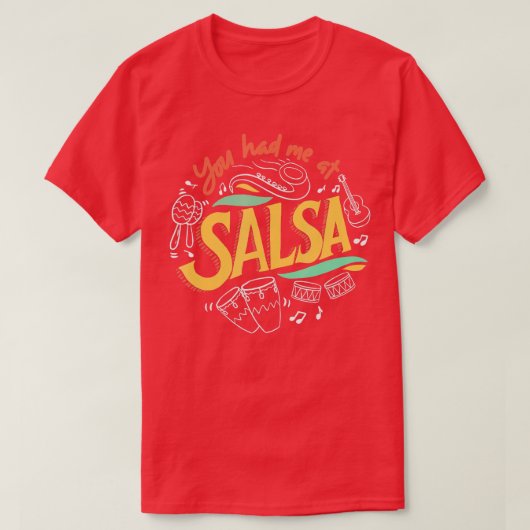 Salsa Dance Love Salsa Dance Dancer Gifts Dancing T-shirt (Design voorkant)
