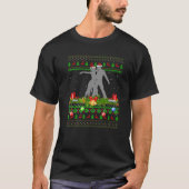 Salsa Dance Lover Xmas Lighting Santa Ugly Salsa C T-shirt (Voorkant)