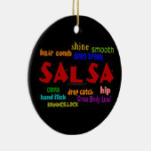 Salsa Dance Ornament Word Cloud Gift voor dansers (Rechts)