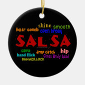 Salsa Dance Ornament Word Cloud Gift voor dansers (Voorkant)