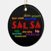 Salsa Dance Ornament Word Cloud Gift voor dansers (Links)