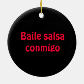 Salsa Dance Ornament Word Cloud Gift voor dansers (Achterkant)