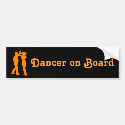 Salsa Dance Spin Dancing Silhouette Bumpersticker (Voorkant)