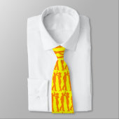 Salsa Dance Spin Silhouette Custom Mannen Necktie Stropdas (Gebonden)