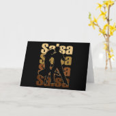 Salsa Dance voor een Latijnse muziek Dance Salsa Kaart (Gele Bloem)