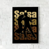 Salsa Dance voor een Latijnse muziek Dance Salsa Poster