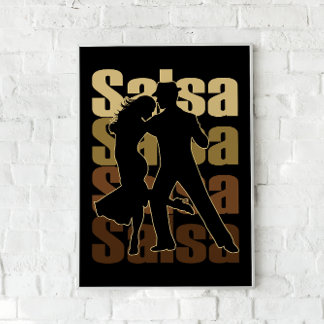 Salsa Dance voor een Latijnse muziek Dance Salsa Poster