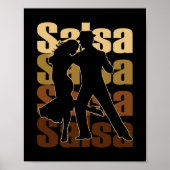 Salsa Dance voor een Latijnse muziek Dance Salsa Poster (Voorkant)