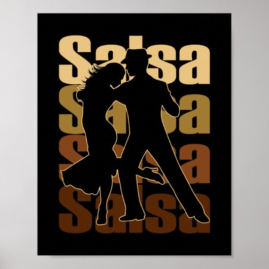 Salsa Dance voor een Latijnse muziek Dance Salsa Poster (Voorkant)