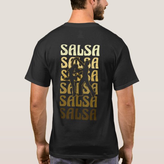 Salsa Dance voor een Latijnse muziek Dance Salsa T-shirt (Achterkant)